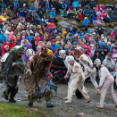 Kongeparet fikk også oppleve huldredans og trollskap på Kvamsfjellet. Foto: Heiko Junge, NTB scanpix